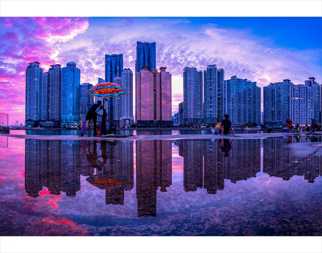 마린시티와 광안대교 야경