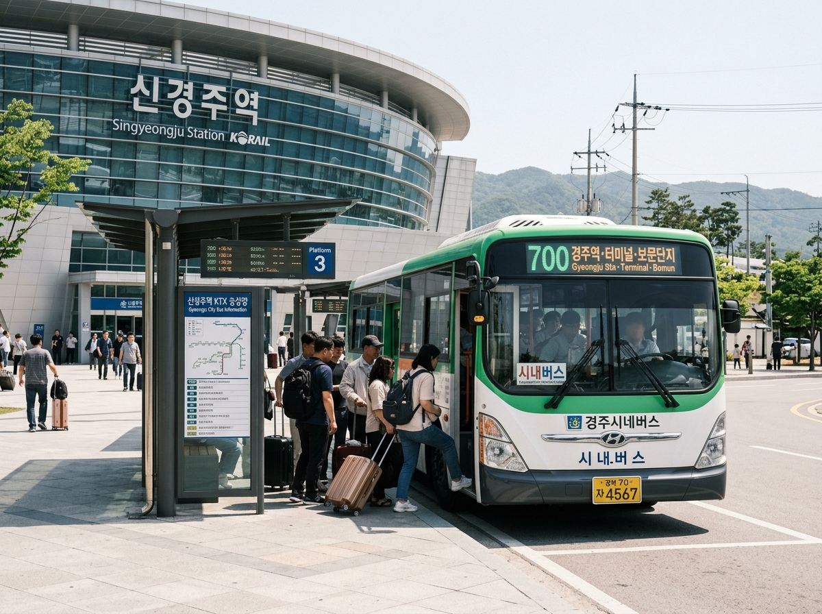 신경주역 전경 및 버스 승강장